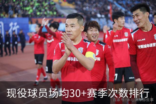 现役球员场均30+赛季次数排行