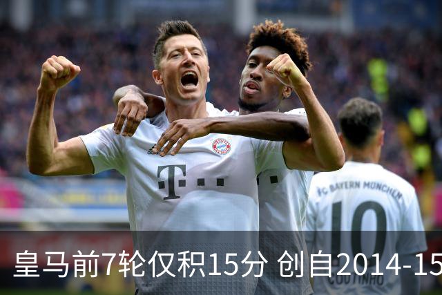 皇马前7轮仅积15分 创自2014-15赛季以来新低